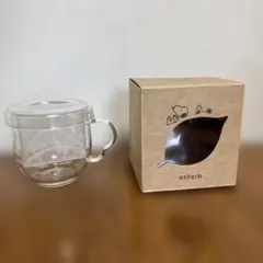 【新品未使用】enherb スヌーピー 蓋付きガラスコップ
