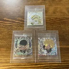 ワンピースウエハース裏面ゾロ　ゾロ　サンジ 3枚セット