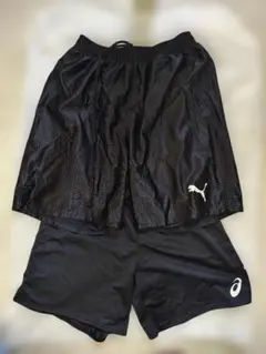 キッズ　Puma & Asics サッカーハーフパンツ