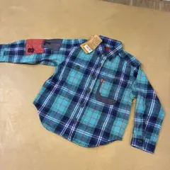 リーバイス　チェックシャツ　キッズ　子ども服　秋服　冬服　長袖　シャツ