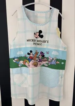 新品ミッキーマウス ピクニック　保育士エプロン M-L