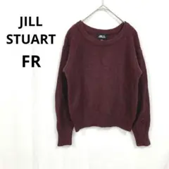 ジルスチュアート▶クルーネックニット ボルドー 長袖 ウール混 FR