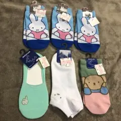 dick bruna ミッフィー ソックス 6足セット 大人用　子供用　靴下のサムネイル