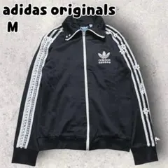 adidas アディダス フラワー トラックジャケット ブラック M 花柄のサムネイル