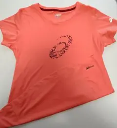 ASICS モーションドライオレンジ Tシャツ ロゴ入りMサイズ