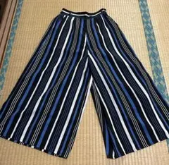 ストライプ ワイドパンツ Lサイズ