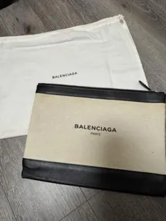 BALENCIAGA クラッチバッグ アイボリー/ブラック 保存袋付き