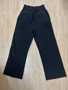 ユニクロ ウォッシャブルニットリブパンツ Mサイズ ブラック