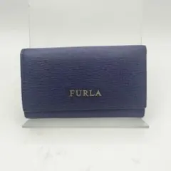 フルラ　5連キーケース　レザー　パープル