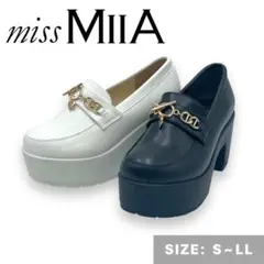 missMIIA　ミスミーア　靴　ローファー　厚底　ブラック Lサイズのサムネイル