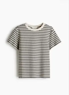 ボーダー クルーネック 半袖 Tシャツ　ミニTのサムネイル