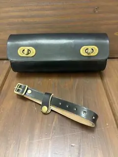 希少旧タグ✨ヘルツ ペットボトルショルダーバッグ ドラム型 レザー