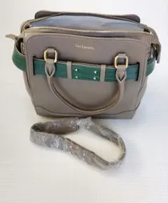 Guy Laroche グレー グリーン ハンドバッグ