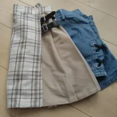 グローバルワークキュロット＆デニムホットパンツセット