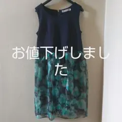 ノースリーブ花柄ワンピース