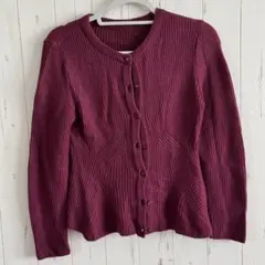 MUNGRE パープル 長袖カーディガン Lサイズ