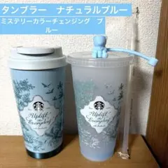 スタバ　タンブラーナチュラルブルー＋カラーチェンジングカップ＋ベアリスタセット