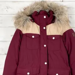 ノースフェイス　ダウンジャケット　ミドル丈　ロゴレザータグ　バイカラー　XS