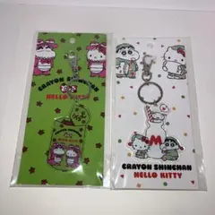 クレヨンしんちゃん ハローキティ アクリルキーホルダー　2点セット