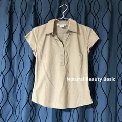 Natural Beauty Basic 半袖 フレンチスリーブ ブラウス
