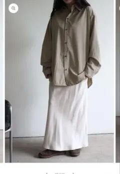 kokokids forest check shirt 大人サイズ　ベージュ