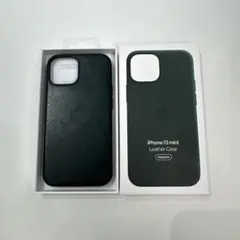iPhone 13 mini レザーケース　セコイアグリーンApple純正