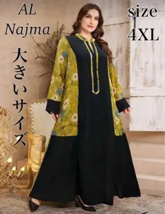 新品　SHEIN curve ブラック　アジアン　ワンピース　19号