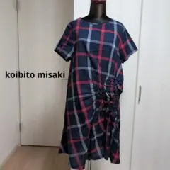 koibito misaki変形ドットシアー模様7分袖トリコロールボタンブラウス 