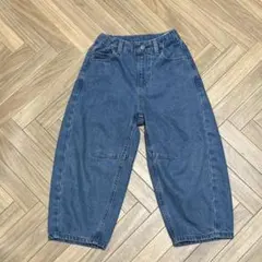【未使用】GU バレルレッグジーンズ 110
