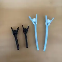 クリップセット（黒・ライトブルー）