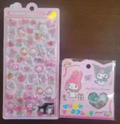 【新品未開封】ボンボンドロップシール ももいろボンボン メロクロおはじきセット