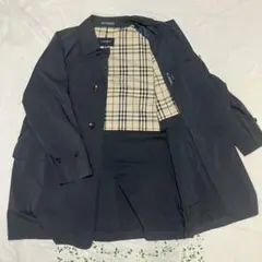 極美品 ブランド Burberry バーバリー ステンカラーコート ノバチェック