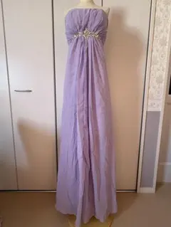 淡め紫色 ドレス ビジュー付き　フリーサイズ