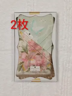 新品未使用　PIERRE BALMAIN　花柄ハンカチ　 2枚セット　透け感