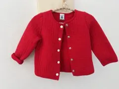 レッド カーディガン 24m/86cm