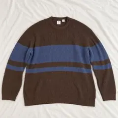 Levi’s リーバイス ニット セーター XL 茶色　青　ボーダー