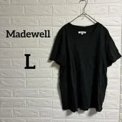 海外古着♡Madewell【L】ブラック半袖Tシャツ 無地のサムネイル