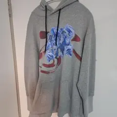 ノーアイディーNOID.グリッチフラワープリントBIGパーカフーディー