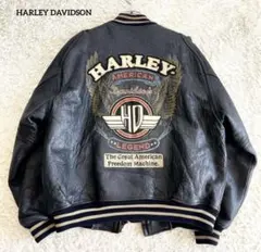 ヴィンテージ Harley Davidson レザージャケット スタジャン 羊皮のサムネイル