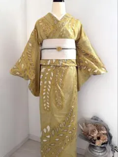 有松絞りの浴衣　マスタードイエローのサムネイル