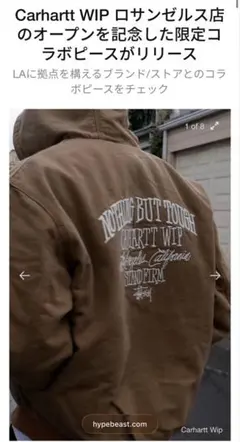 Carhartt WIP  सक्रिय夾克 Stussy 聯名款