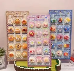 カプセルシール3点セット　立体シール　3Dシール パン　ポテト　デザート