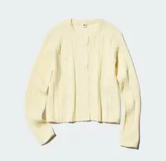 ユニクロ UNIQLO GIRLS ウォッシャブルニットリブカーディガン 160