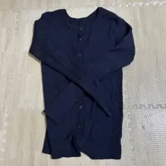 リブ編み長袖カーディガン　ナノユニバース