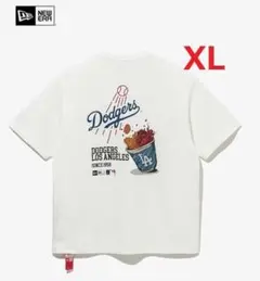 newera ドジャース チアリング フードロゴ Tシャツ XLサイズ newera ドジャース チアリング フードロゴ Tシャツ XLサイズ