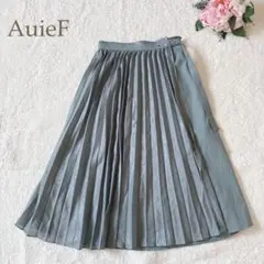 アウィーエフ　ラップ風プリーツスカート　裏地あり　フェミニン　38