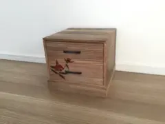 木製　2段卓上小物入れ