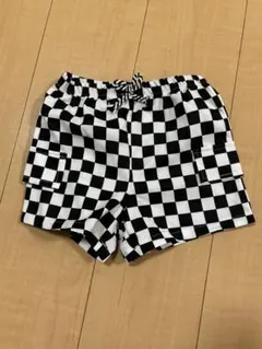 ブロックチェック　市松模様　ベビー　ショートパンツ　水着