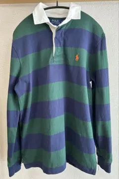 Polo Ralph Laurenボーダー長袖ラガーシャツクラシックフィットSP
