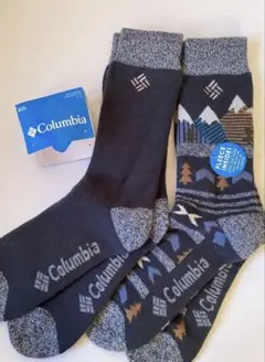Columbia フリースインサイド 山柄ソックス 2足セット27-29cm新品